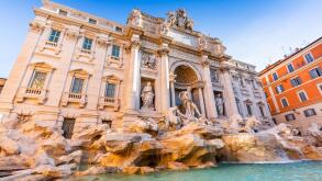 Rome, Italy. Trevi Fountain (Fontana di Trevi) most famous fountain of Rome.