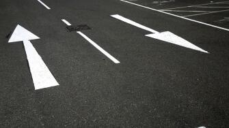 different directions