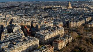 Even on a wintery day Paris reveals its charm and elegance in this view from the Eiffel Tower