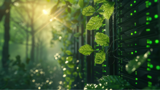 AI-generated image of an eco data center