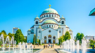 View of the saint sava cathedral in Belgrade, Serbia