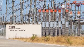 Electrical substation posto de corte do ribatejo, portugal, converting high voltage for the power grid