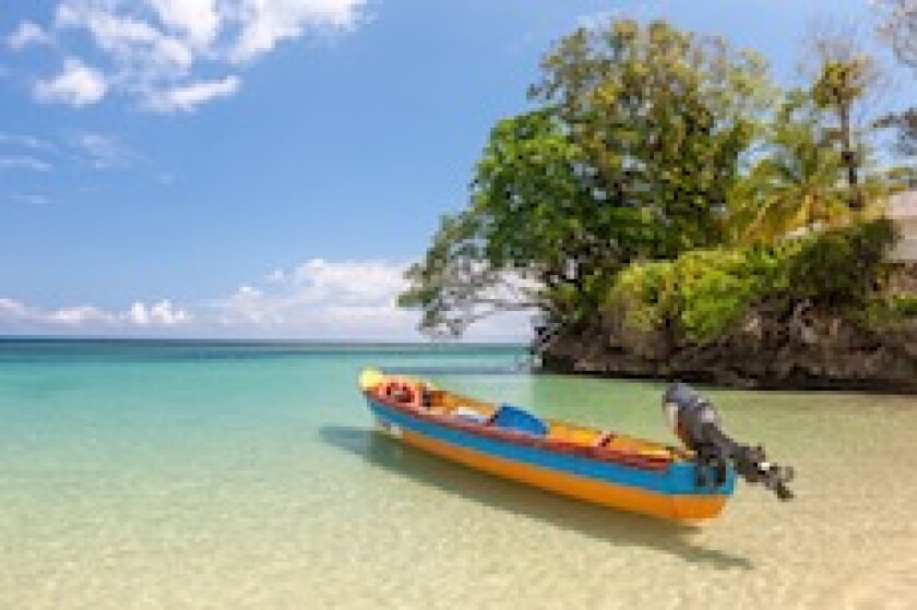 Trinidad, Tobago, Paradise beach, fish boat, Caribbean