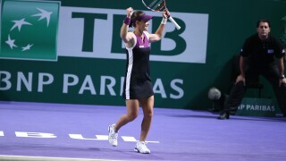 Samantha Stosur of Australia TEB BNP Paribas WTA Championships Day 4 - Li Na vs Samantha Stosur - at Sinan Erdem Dome Istanbul,