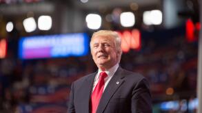 Cleveland, Ohio, USA; July 21, 2016: Donald J. Trump accepts the nomination to run for president at the Republican National Convention. (Philip Scalia/Alamy Live News)