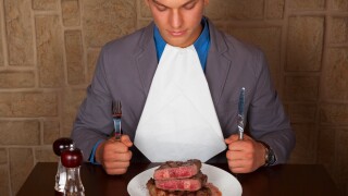 eat a beef steak. Image shot 02/2013. Exact date unknown.