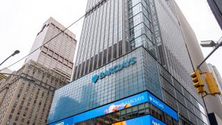 New York, NY, USA - August 17, 2022: Barclays office building in New York, NY, USA
