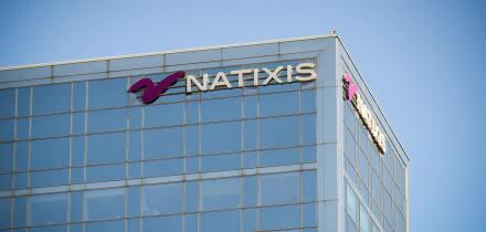March 2022 - Paris - France: view on the signboard of Natixis