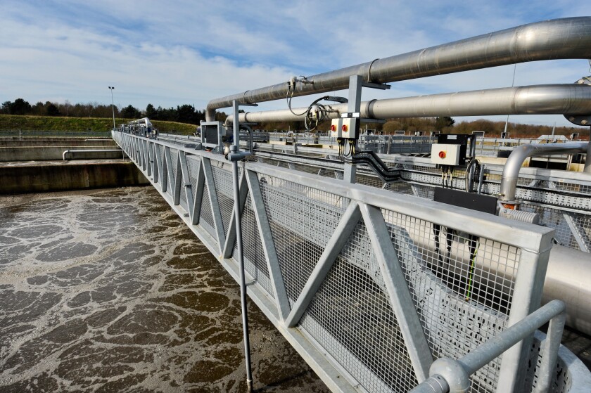 A sewage treatment plant in the South East UK