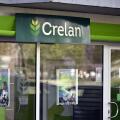 Liege, Belgium. 10th Apr, 2024. Illustration shows the logo of Crelan bank on a Crelan agency in Liege, Wednesday 10 April 2024. BELGA PHOTO ERIC LALMAND Credit: Belga News Agency/Alamy Live News