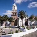 Spain, Canary Islands, Lanzarote: Igesia de Nuestra Senora de Guadalupe (Our Lady of Guadalupe Church), ?Plaza de la Constitucion? square in Teguise