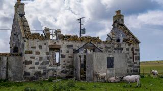 Ruined house, Vaul, Tiree, Inner Hebrides, Scotland.