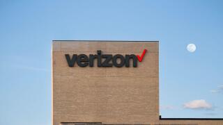 Syracuse, NY - Jul 30, 3035: Close-up view of Verizon Tower, Verizon is one of leading players of cellphone network operators in the USA