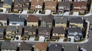 aerial above residential property Petaluma Sonoma county California