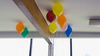 Balloons on ceiling