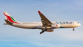 SriLankan Airbus A330-300 airplane at London Heathrow LHR
