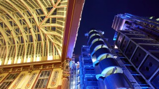 Lloyds Insurance building in City of London financial district of London England UK. Image shot 2014. Exact date unknown.