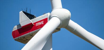 RWE wind turbine near Bergheim-Paffendorf, NRW, Germany,