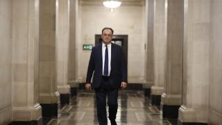 The new Governor of the Bank of England, Andrew Bailey, during a photo call on his first day inside the central bank's headquarters in London.
