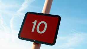 parking area sign bay ten. Image shot 2005. Exact date unknown.