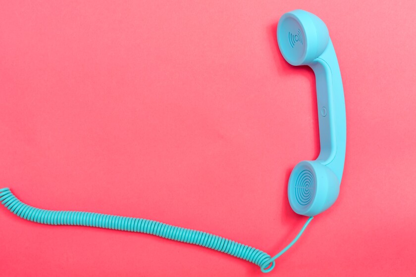 Retro blue phone