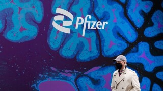 Pfizer HQ in 2021 from Alamy 18May23 575x375