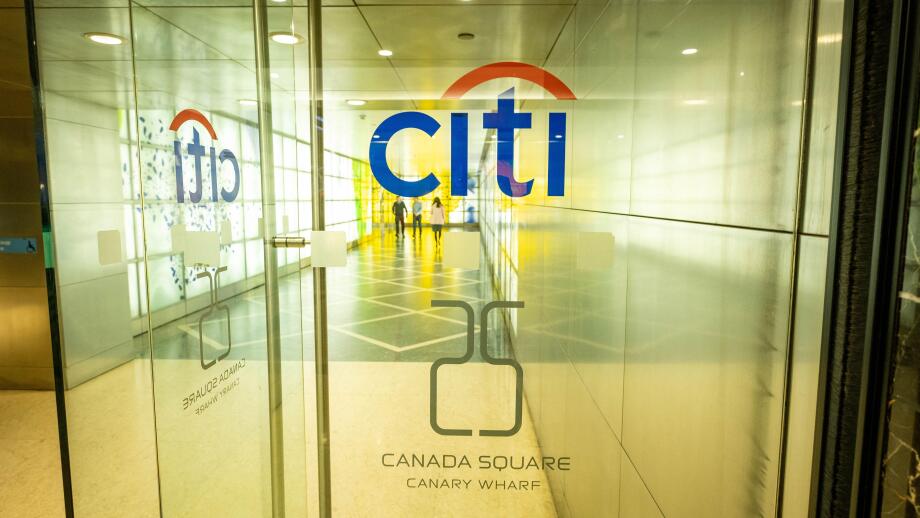 London- September 2022: Citigroup Inc headquarters building in Canary Wharf, an American investment bank and financial services company