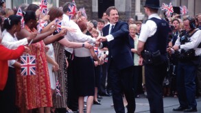 UK Elections 1997. Tony Blair and the Labour Party win power after 17 years of Conservative Rule.