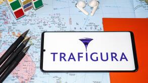 In this photo illustration, a Trafigura Group logo is displayed on the screen of a smartphone. (Photo by Sheldon Cooper / SOPA Images/Sipa USA)