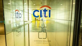 London- September 2022: Citigroup Inc headquarters building in Canary Wharf, an American investment bank and financial services company