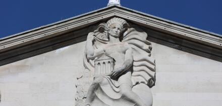 Statue on the Bank of England, London