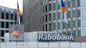 A Rabobank branch in The Hague, Netherlands, is seen on Wednesday, Feb. 7, 2018. (AP Photo/Mike Corder)