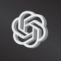 3D render of OpenAI logo on a greybackground