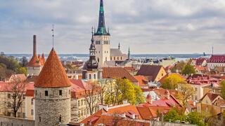 Rooftop Scene Tallinn Estonia