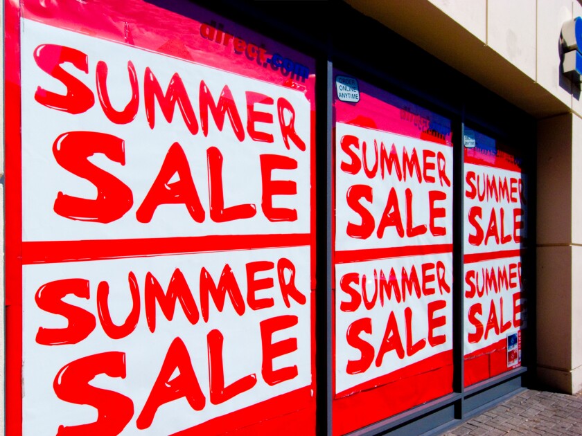 Sale Shop Window, Summer Sales