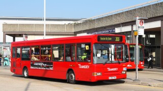 London Hatton Cross bus station at Heathrow Airport with bus service operated by Transdev. Image shot 04/2009. Exact date unknown.