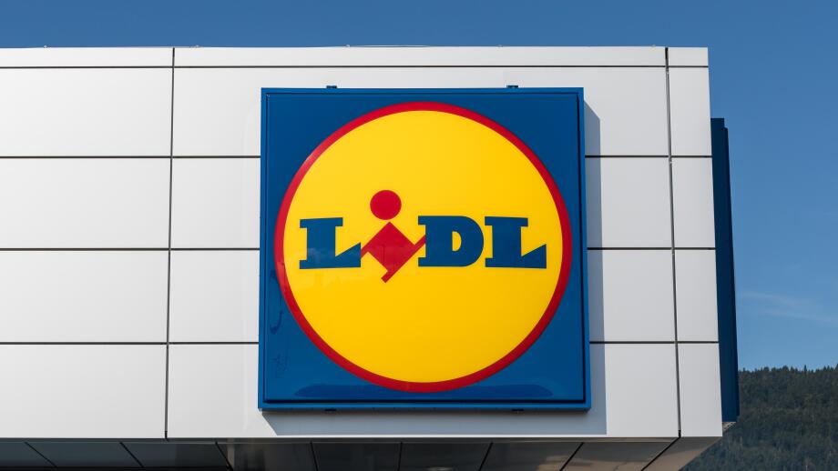 Lidl supermarket sign, Lidl logo
