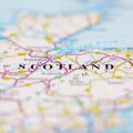 Scotland and surrounding areas Shown on a Geography map or road map