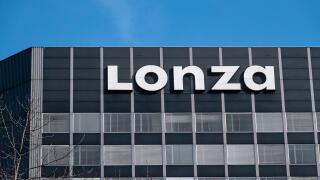 BASEL, SWITZERLAND - MARCH 15, 2020: Lonza Group is a Swiss multinational, chemicals and biotechnology company, headquartered in Basel