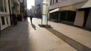 The Crown Estate building on New Burlington Street featuring the New Burlington Flare sculpture, London, UK