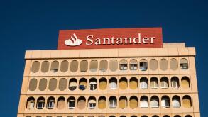 Banco Santander head office in Plaza de Candelaria, santa Cruz, tenerife,  Canary Islands, Spain.