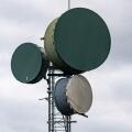 Military telecommunication antennas at Vardas in Faerder, Norway