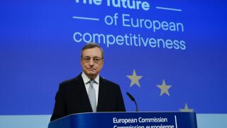 Brussels, Belgium. 09th Sep, 2024. Press Conference by European Commission President Ursula von der LEYEN and Mario DRAGHI on the Report on the Future of EU Competitiveness in Brussels, Belgium on September 9, 2024. Credit: ALEXANDROS MICHAILIDIS/Alamy Li