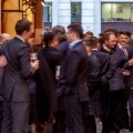 City of London Workers Drinking After Work, Leadenhall Market, London, England