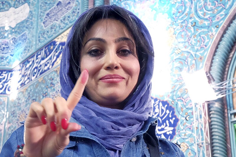 Iran election woman-R-600