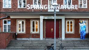 Buddy Bear with Books outside Springer Nature academic publishing company building, 3 Heidelberger Platz, Wilmersdorf-Berlin