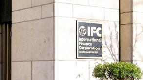 Washington, DC, USA- January12, 2020: IFC (International Finance Corporation) sign in Washington, DC, USA.
