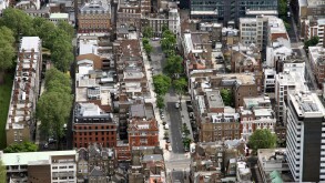 aerial view of Bedford Row & Theobald's Road, London WC1