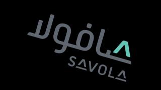 Savola Group, rotated logo, black background B