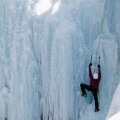 Ice climbing at Ice Park, Box Canyon, climbing capital of America, Ouray, Colorado, USA, North America